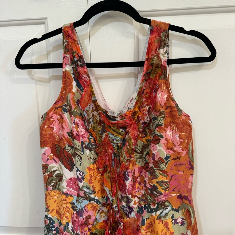 Sundance Havana Silk Floral Midi Dress Size 4 - Picture 3 of 5